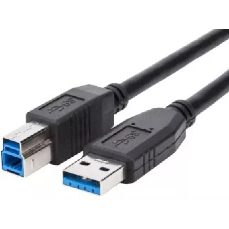 Brackton Cabo USB 3.0 Type-A para Type-B 5Gbps 1m preto