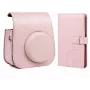 Conjunto 2 em 1 LOVEINSTANT: capa de proteção e álbum de fotos para Fuji Instax Mini 11 - rosa