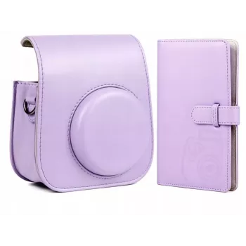 Conjunto de capa 2 em 1 LOVEINSTANT para Fuji Instax Mini 11 + álbum lilás