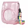 Capa de proteção LOVEINSTANT para Fujifilm Instax Mini 11 - rosa transparente com brilhos