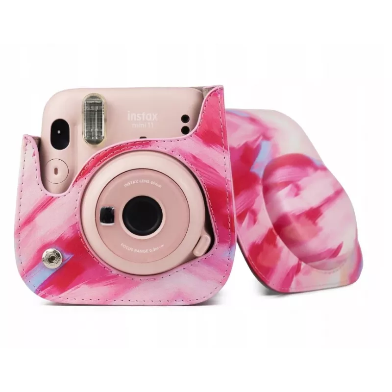 Capa estojo bolsa LOVEINSTANT para Fujifilm Instax Mini 11 - padrão pinceladas
