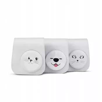 Capa de proteção LOVEINSTANT para Fujifilm Instax Mini 11 - design de gato fofo, cinzento