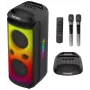TONSIL Party Dance 1600 Altifalante Bluetooth Portátil para Festas com Luzes LED, Karaoke, 1600W PMPO, 80W RMS, Woofer de 10 polegadas, TWS, Rádio FM, Microfone e Comando
