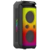 TONSIL Party Dance 1600 Altifalante Bluetooth Portátil para Festas com Luzes LED, Karaoke, 1600W PMPO, 80W RMS, Woofer de 10 polegadas, TWS, Rádio FM, Microfone e Comando