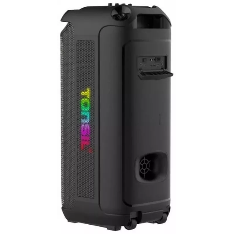 TONSIL Party Dance 1600 Altifalante Bluetooth Portátil para Festas com Luzes LED, Karaoke, 1600W PMPO, 80W RMS, Woofer de 10 polegadas, TWS, Rádio FM, Microfone e Comando