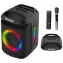 Tonsil Party Dance 800 Altifalante Bluetooth Portátil para Festas com Karaoke, LED Disco, 80 W RMS, 2x8 polegadas Woofers, Preto