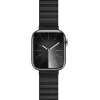 Crong Eclipse Bracelete Magnético de Pele Genuína para Apple Watch 44/45/46/49 mm (Preto)