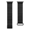 Crong Eclipse Bracelete Magnético de Pele Genuína para Apple Watch 44/45/46/49 mm (Preto)