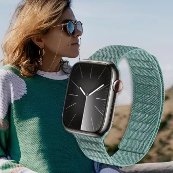 Crong Melange Bracelete Magnético para Apple Watch 44/45/46/49 mm (Turquesa Melange)
