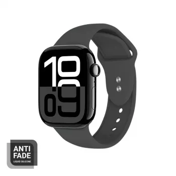 Crong Bracelete de Silicone Líquido para Apple Watch 44/45/46/49 mm - Grafite