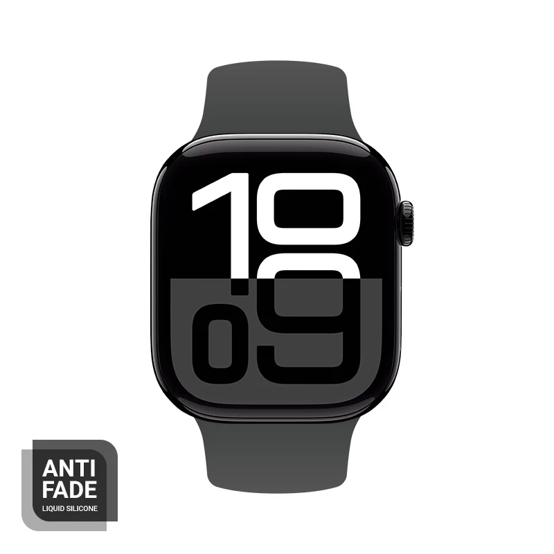 Crong Bracelete de Silicone Líquido para Apple Watch 44/45/46/49 mm - Grafite