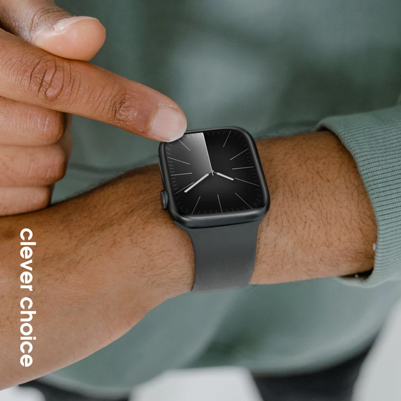Crong Bracelete de Silicone Líquido para Apple Watch 44/45/46/49 mm - Grafite