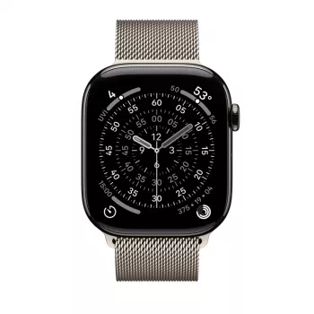 Crong Milano Steel – Bracelete de Aço Inoxidável para Apple Watch 44/45/46/49 mm (Champanhe)
