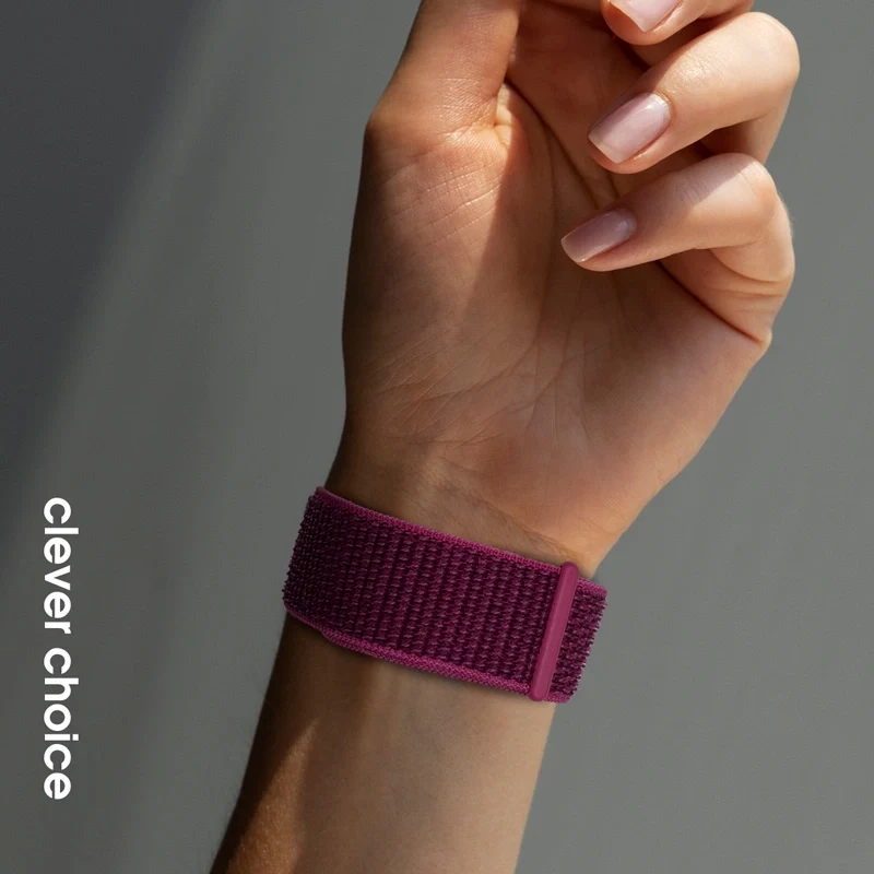Crong Nylon Sport Band para Apple Watch 38/40/41/42 mm (Magenta Fusion)