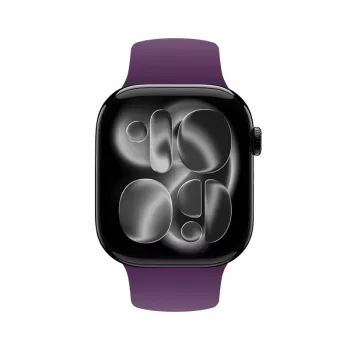 Crong Bracelete Desportivo de Silicone Líquido para Apple Watch 44/45/46/49 mm - Ameixa