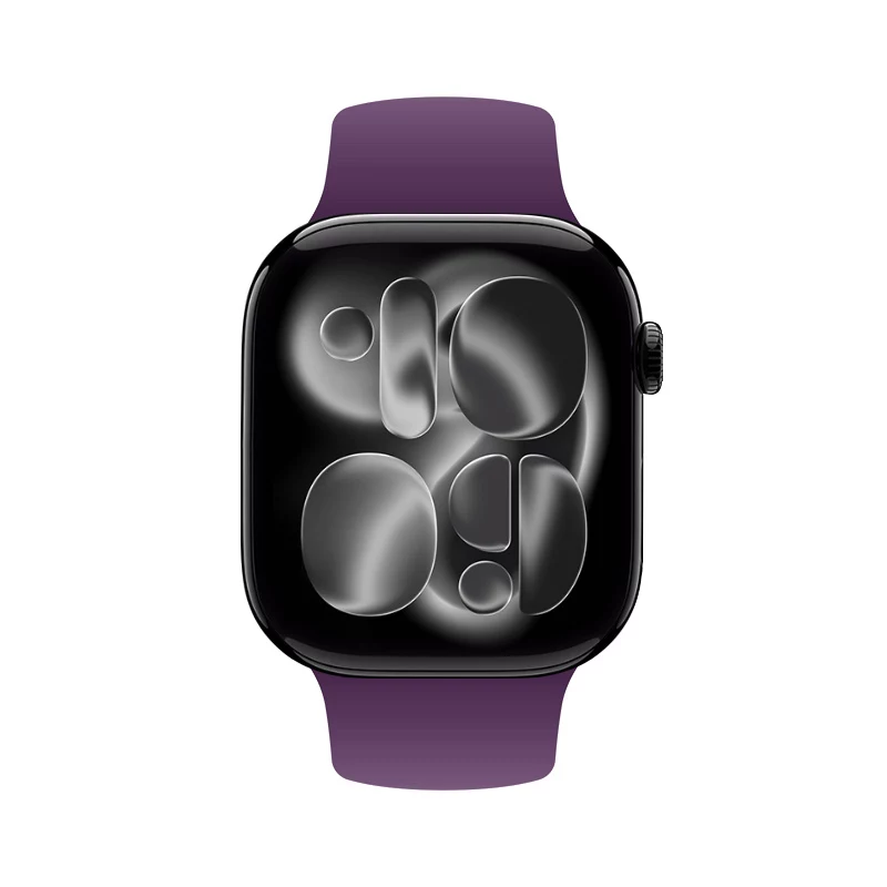 Crong Bracelete Desportivo de Silicone Líquido para Apple Watch 44/45/46/49 mm - Ameixa