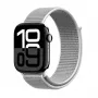 Crong Bracelete Desportivo de Nylon para Apple Watch 44/45/46/49 mm (Cinzento Prateado)