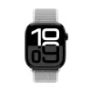 Crong Bracelete Desportivo de Nylon para Apple Watch 44/45/46/49 mm (Cinzento Prateado)
