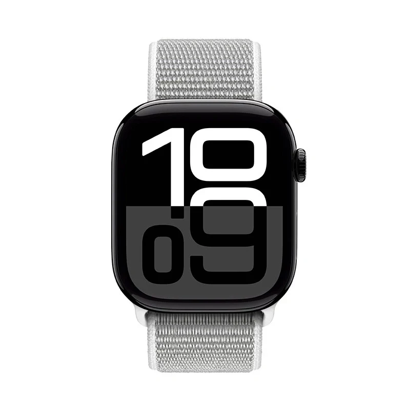 Crong Bracelete Desportivo de Nylon para Apple Watch 44/45/46/49 mm (Cinzento Prateado)