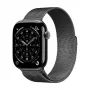 Crong Milano Steel - Bracelete de aço inoxidável para Apple Watch 38/40/41/42 mm (Grafite)