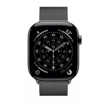 Crong Milano Steel - Bracelete de aço inoxidável para Apple Watch 38/40/41/42 mm (Grafite)
