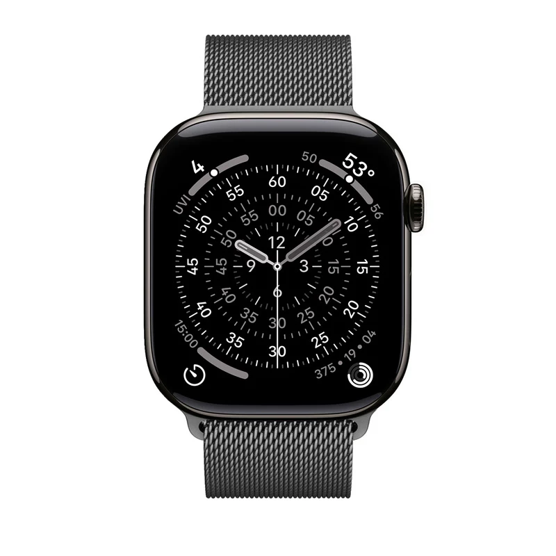 Crong Milano Steel - Bracelete de aço inoxidável para Apple Watch 38/40/41/42 mm (Grafite)