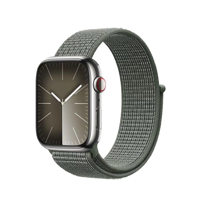 Crong Nylon Sport Band para Apple Watch 38/40/41/42 mm (Military Green)