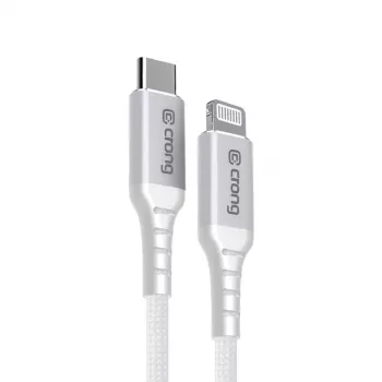 Crong Armor Link cabo USB-C para Lightning Fast Charging MFi 150cm branco