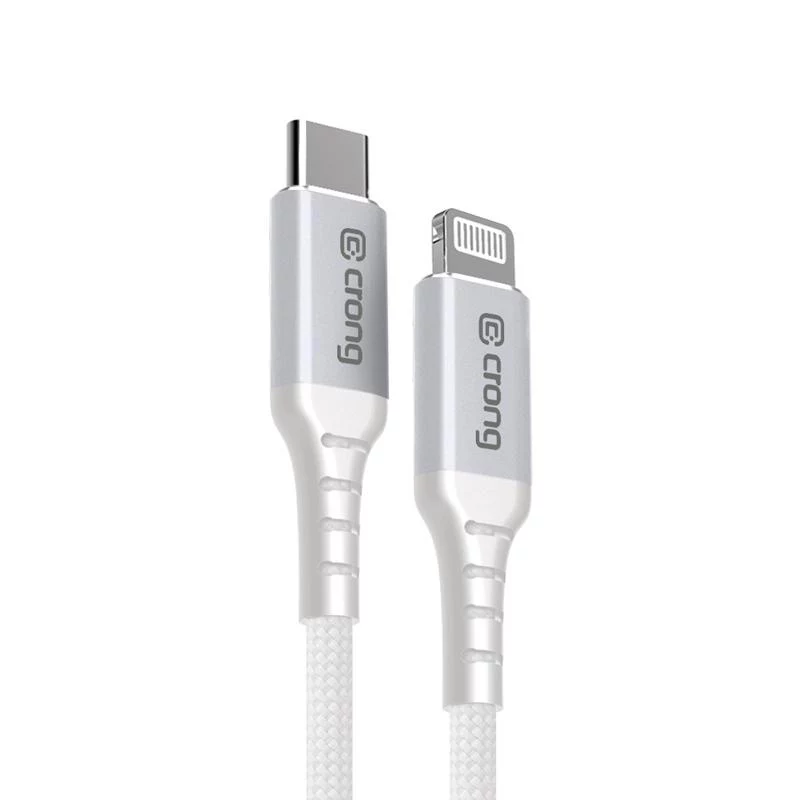 Crong Armor Link cabo USB-C para Lightning Fast Charging MFi 150cm branco