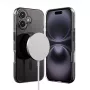Crong Clear MAG Pro Case para Apple iPhone 16, MagSafe, preto