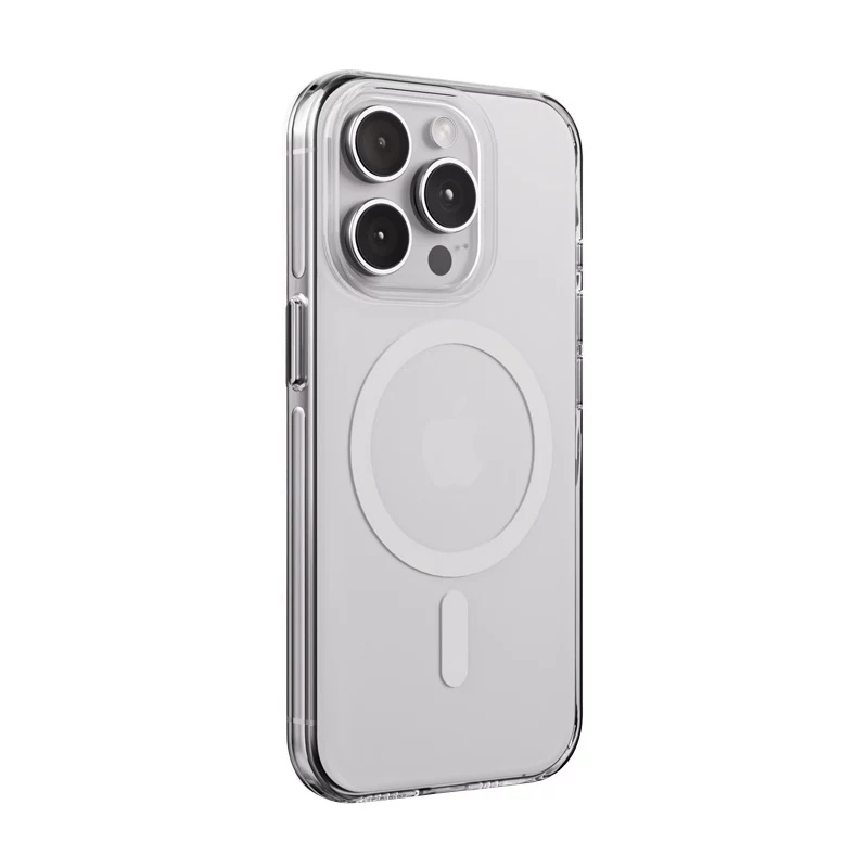Crong Clear MAG Pro Case para Apple iPhone 15 Pro com MagSafe (transparente)