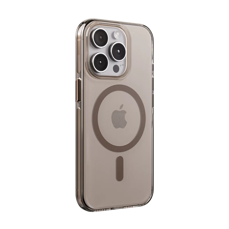 Crong Clear MAG Pro Case para iPhone 15 Pro com MagSafe (cor de deserto)