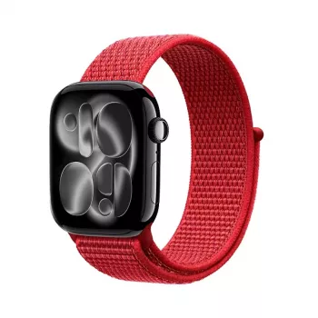 Crong Nylon Sport Loop para Apple Watch 38/40/41/42 mm vermelho