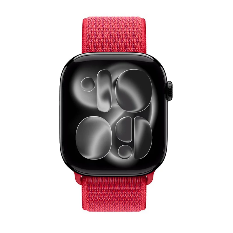 Crong Nylon Sport Loop para Apple Watch 38/40/41/42 mm vermelho