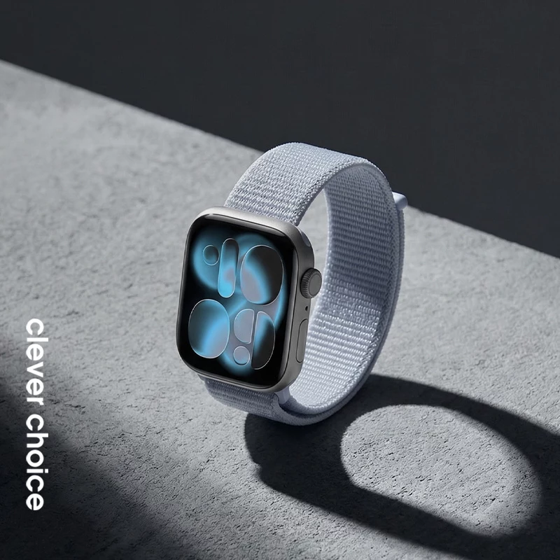 Crong bracelete de nylon para Apple Watch 38/40/41/42 mm azul