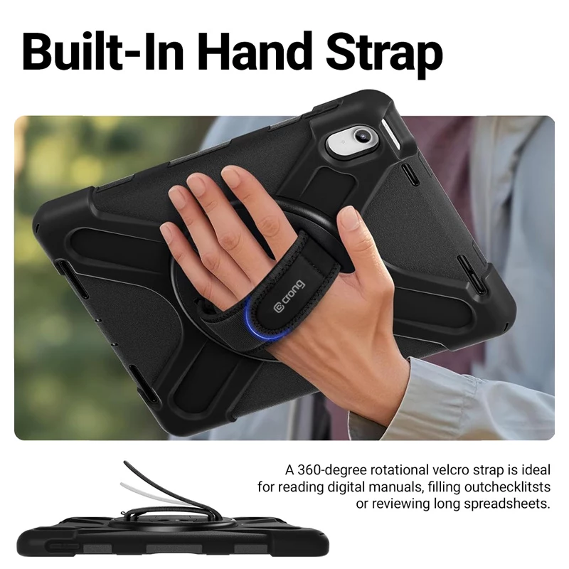 Capa Crong Defender Plus para Samsung Galaxy Tab S11 11 polegadas - preto