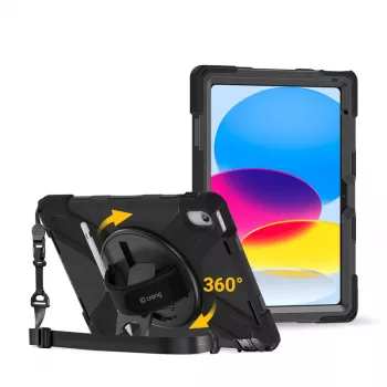 Capa Crong Defender Plus para iPad 11 A16 (2025) / 10,9 polegadas (2022) preto
