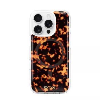 Capa traseira Crong Deluxe MAG - para Apple iPhone 16 Pro, MagSafe, padrão tartaruga