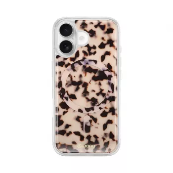 Crong Deluxe MAG Cover - Capa traseira para Apple iPhone 17, MagSafe, Blonde Tortoise