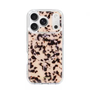 Crong Deluxe MAG Cover - Capa para iPhone 17 Pro MagSafe (Blonde Tortoise)