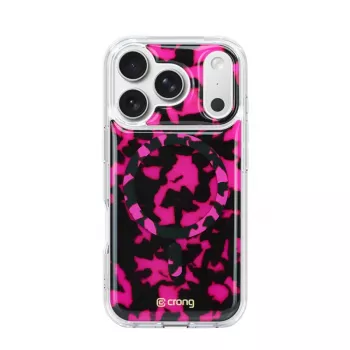 Crong Deluxe MAG Cover - Capa para iPhone 17 Pro MagSafe (Pink Tortoise)