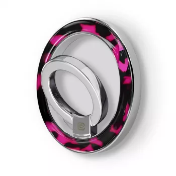 Crong Deluxe RING Holder - suporte magnético em anel para telefone MagSafe (Pink Tortoise)