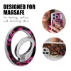 Crong Deluxe RING Holder - suporte magnético em anel para telefone MagSafe (Pink Tortoise)