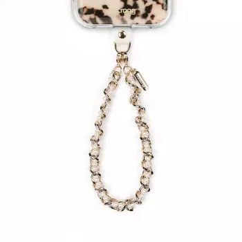 Crong Phone Charm Pearl Twist - lanyard elegante para capas de telemóvel