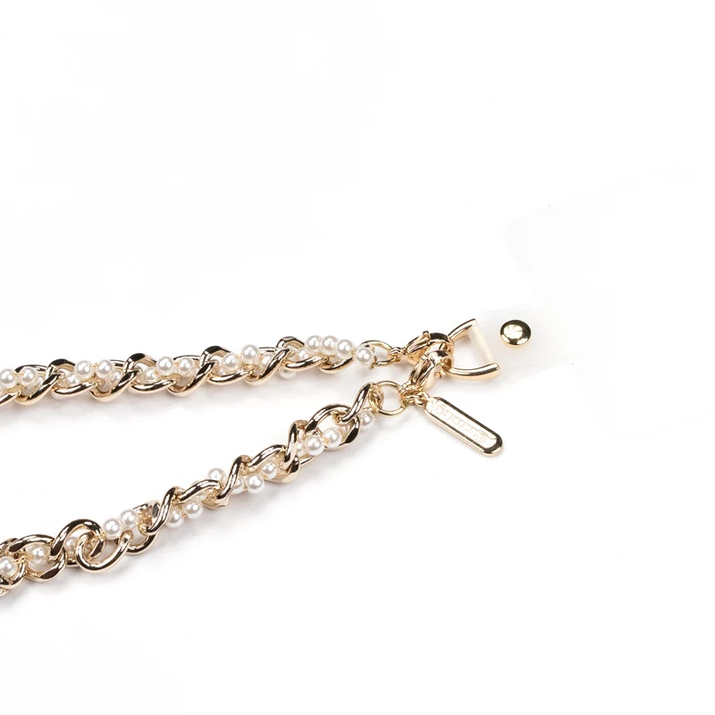Crong Phone Charm Pearl Twist - lanyard elegante para capas de telemóvel