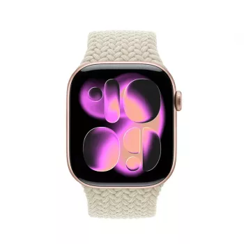 Crong Wave Band bracelete de nylon entrançado para Apple Watch 38/40/41/42 mm (bege)