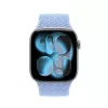 Crong Wave Band Solo Loop de nylon entrançado para Apple Watch 38/40/41/42 mm azul