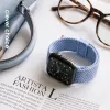 Crong Wave Band Solo Loop de nylon entrançado para Apple Watch 38/40/41/42 mm azul