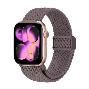 Crong Wave Band bracelete de nylon entrançado para Apple Watch 38/40/41/42 mm castanho