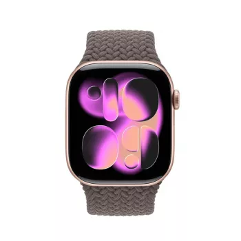 Crong Wave Band bracelete de nylon entrançado para Apple Watch 38/40/41/42 mm castanho